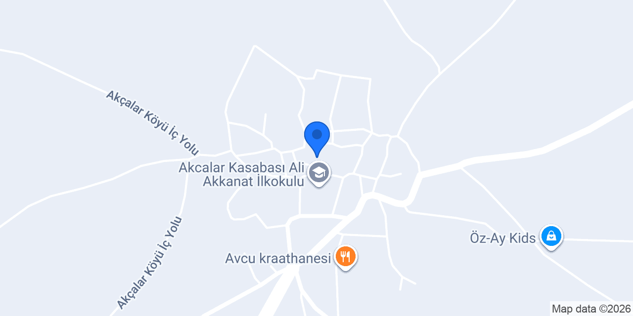 Akçalar Belediyesi konumu