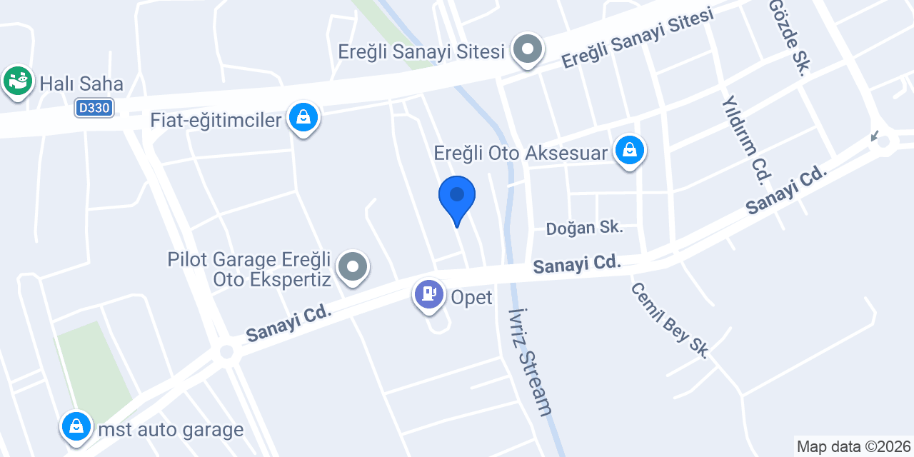 Yücel Otomotiv konumu
