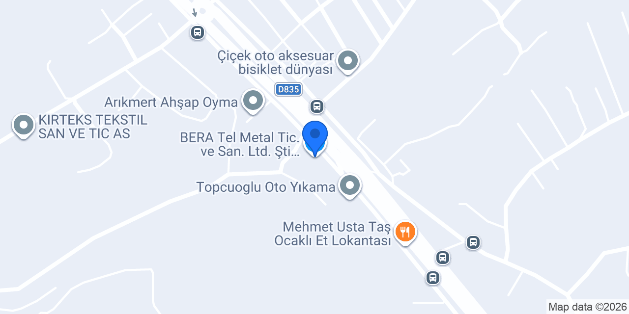 BERA Tel Metal Tic. ve San. Ltd. Şti. - Kahramanmaraş Tel Çit konumu
