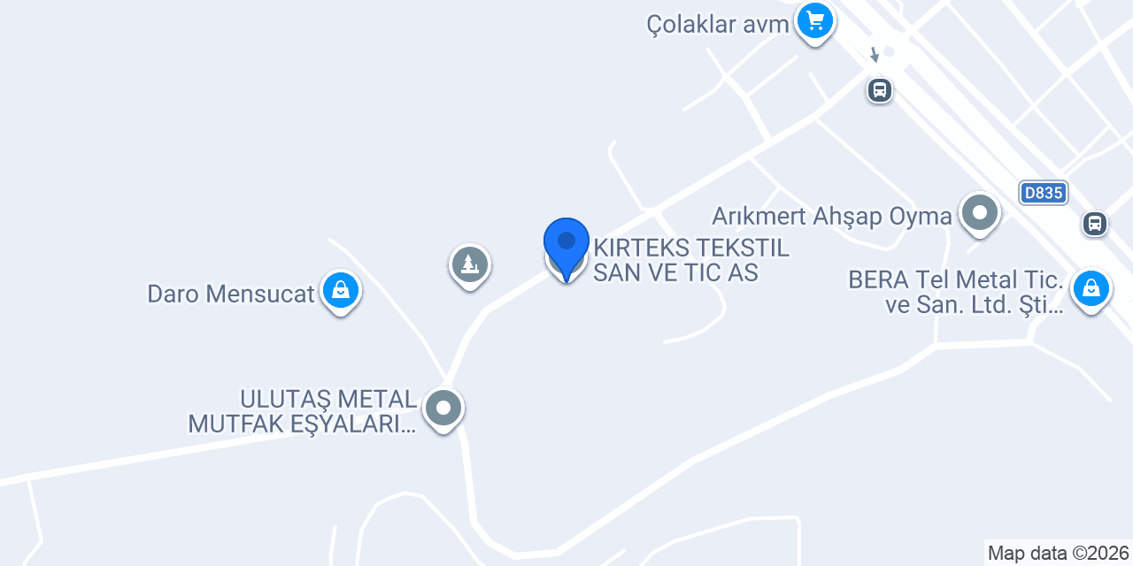 KIRTEKS TEKSTIL SAN VE TIC A.S konumu