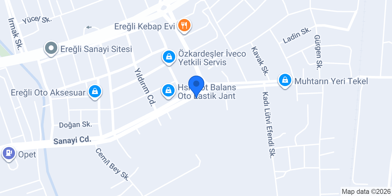 Ermetal Konteyner Ereğli konumu