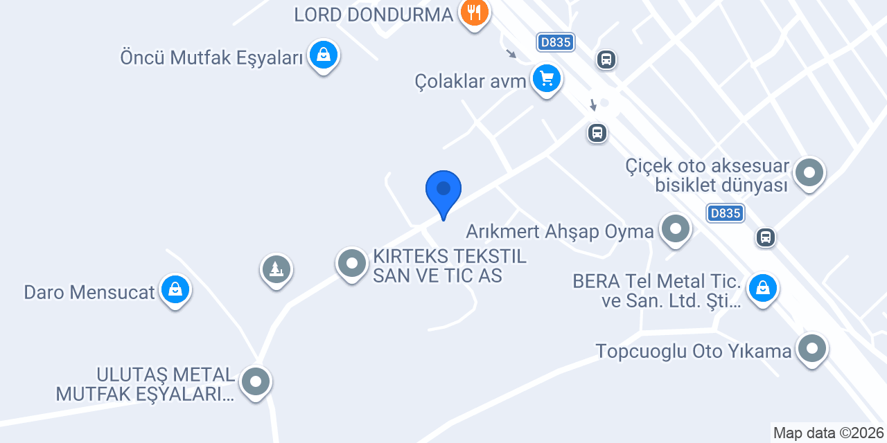 Malkoçoğlu İplik Tekstil Örme San. Ve Tic. Ltd. Şti konumu