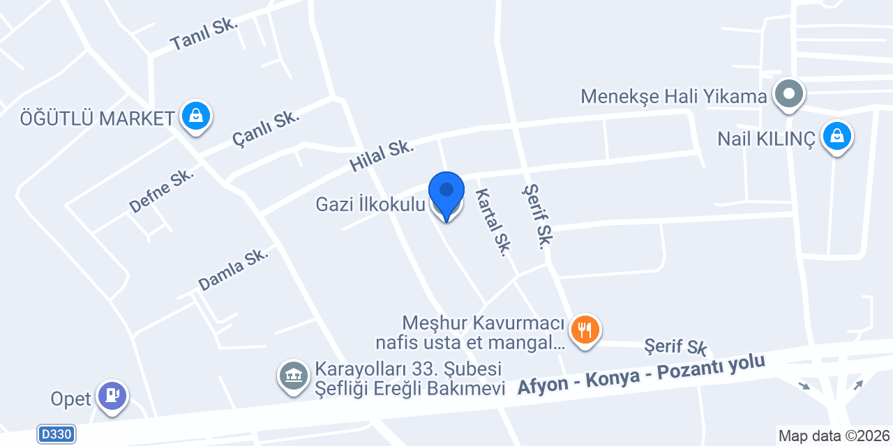 Gazi İlkokulu konumu