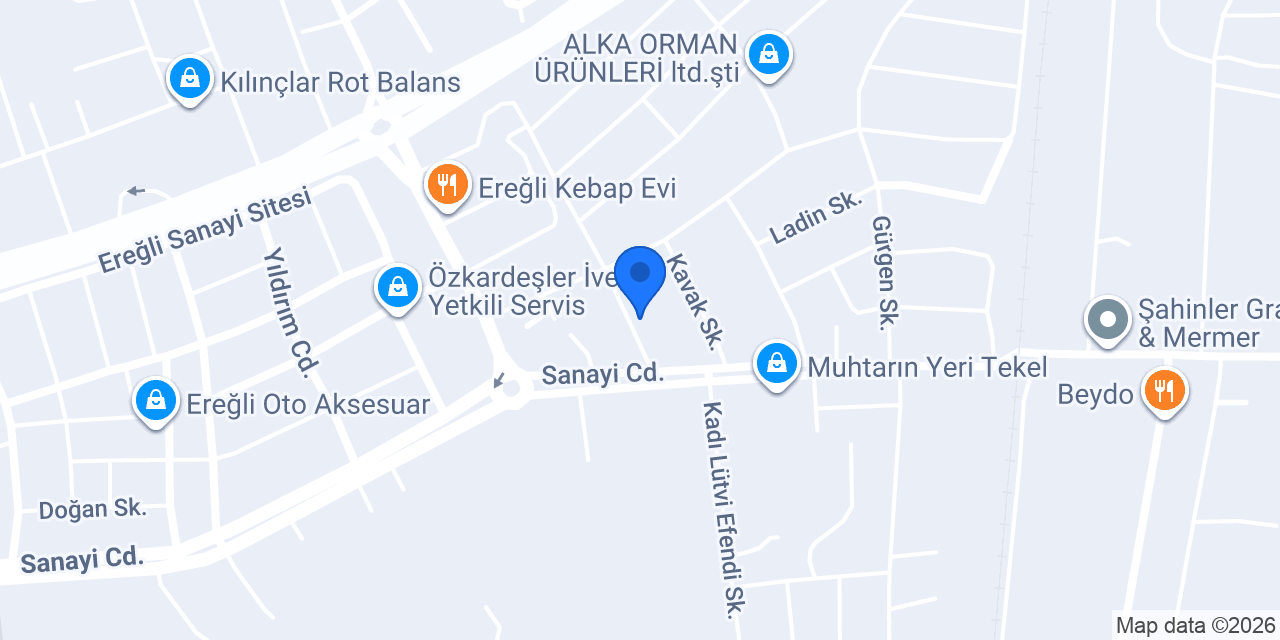 Ereğli Trafo konumu