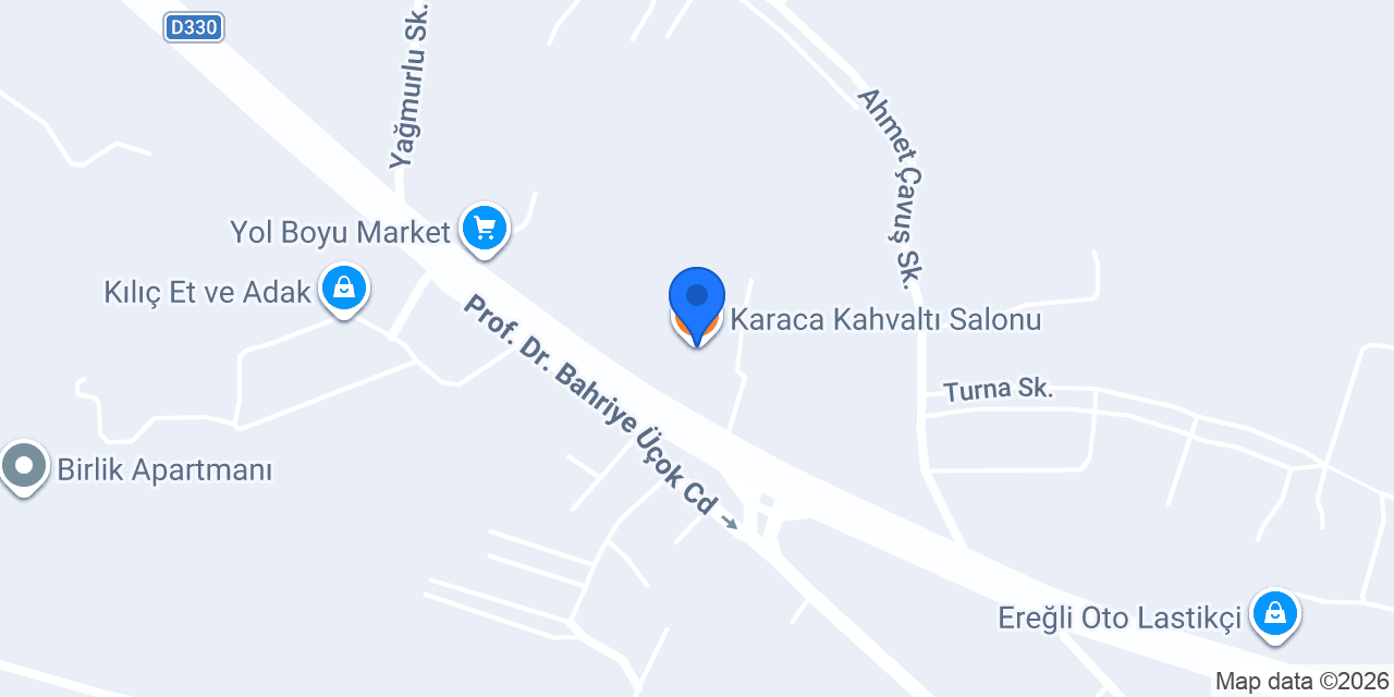 Karaca Kahvaltı Salonu konumu