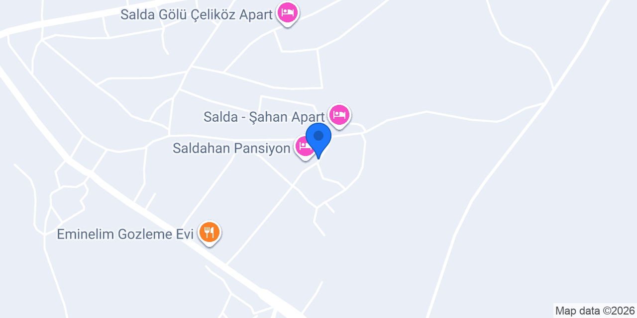 Yeşilhan Pansiyon - Salda / Burdur konumu