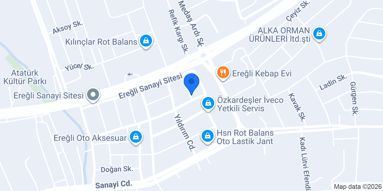 Araç İmalat Ve Yedek Parça konumu