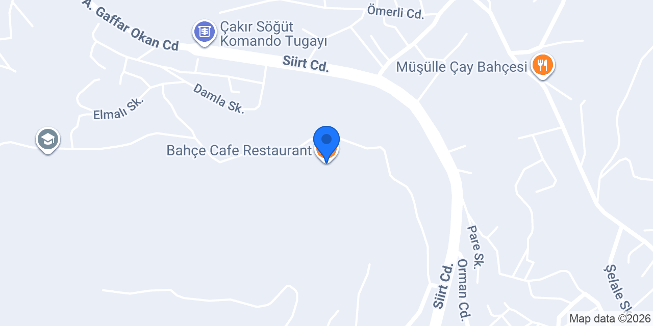 Bahçe Cafe Restaurant konumu