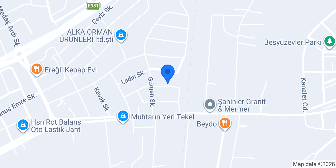 Ereğli Asya Mobilya konumu