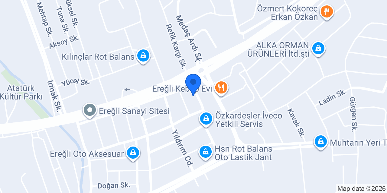 Karataş Rot Balans Lastik Servisi konumu