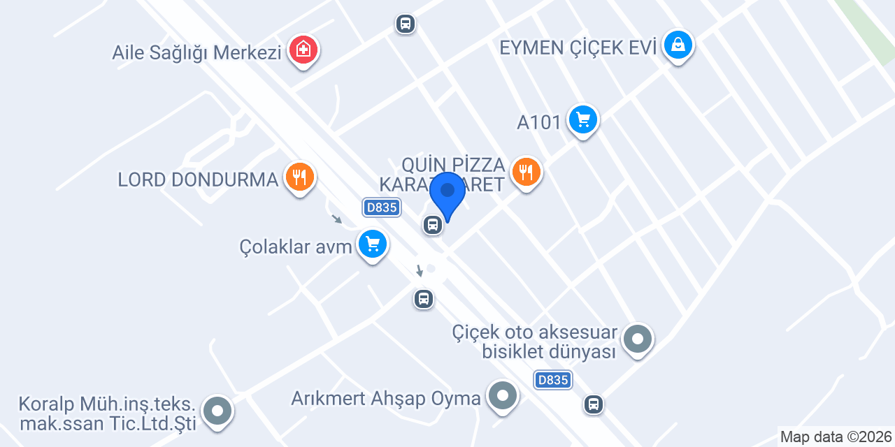 Kaymak Oto Lastik konumu