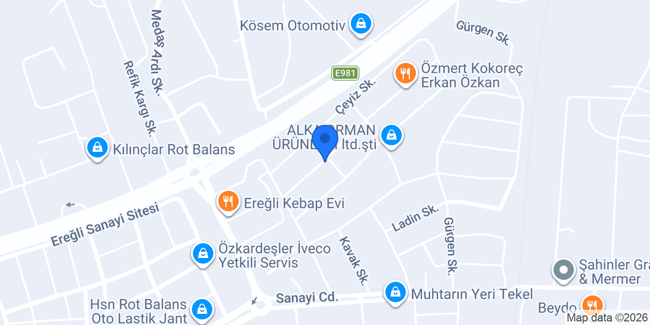 Gencer Mobilya konumu