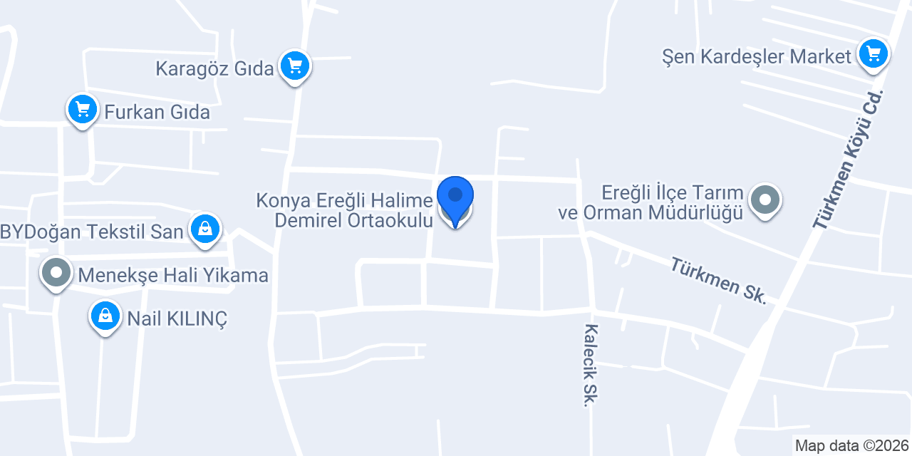 Konya Ereğli Halime Demirel Ortaokulu konumu