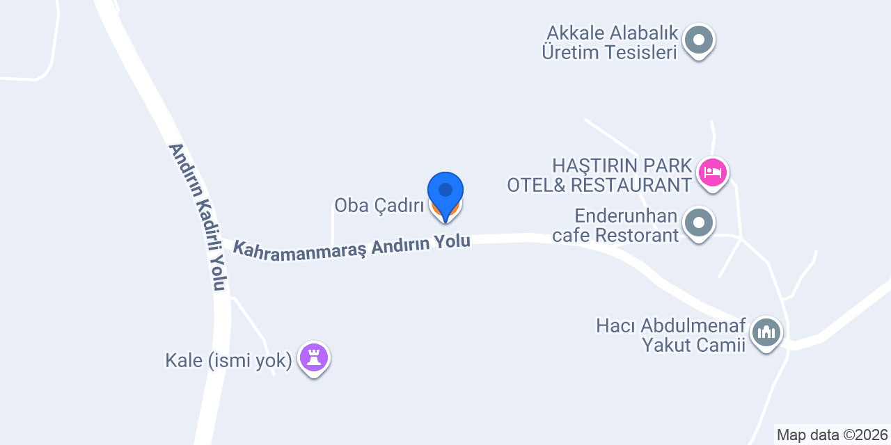 Oba Çadırı konumu