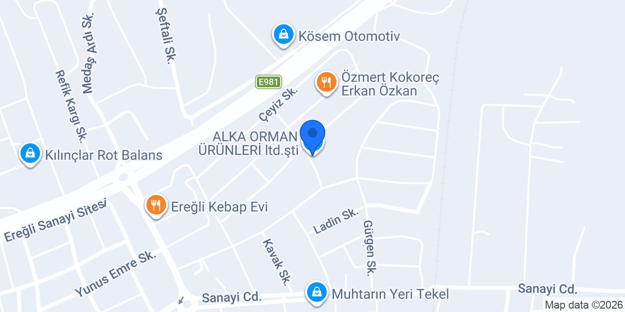 ALKA ORMAN ÜRÜNLERİ ltd.şti. konumu