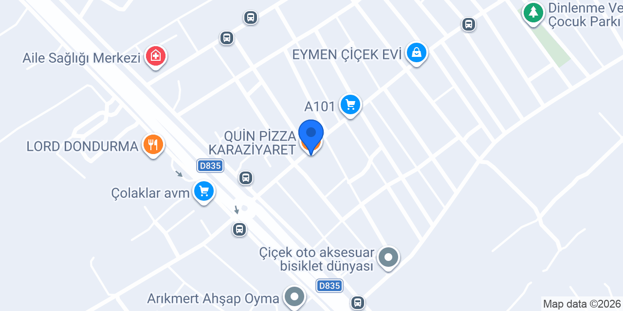 QUİN PİZZA KARAZİYARET konumu