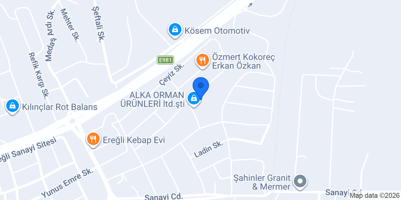 Ünlütürk Mermer Granit konumu