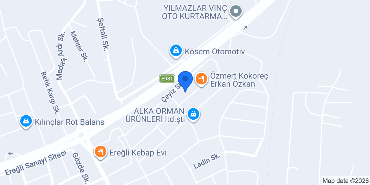 ALKACLAR MOBİLYA konumu