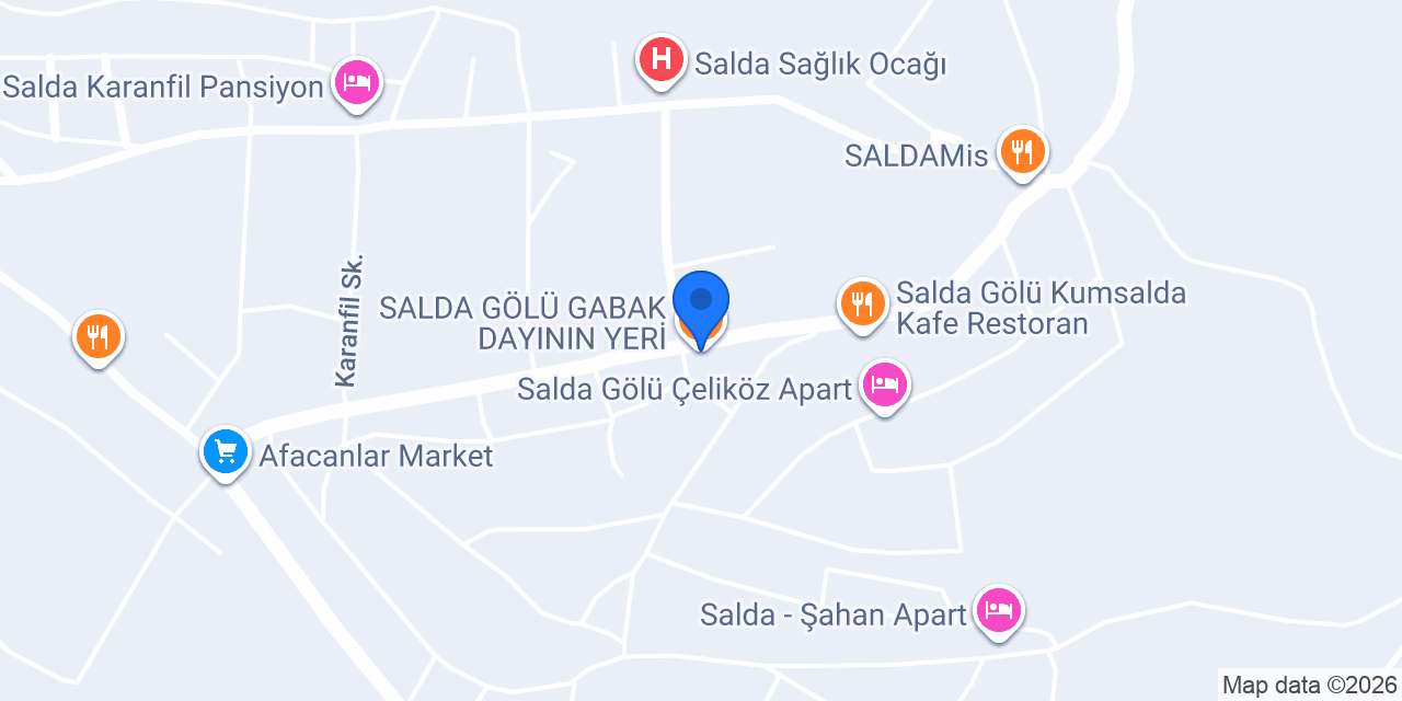SALDA GÖLÜ GABAK DAYININ YERİ konumu
