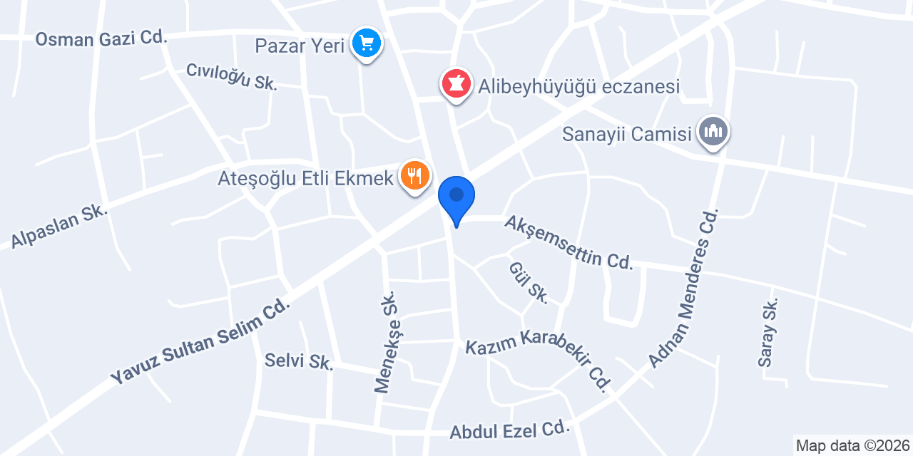 Alibeyhüyüğü Çok Programlı Lisesi konumu