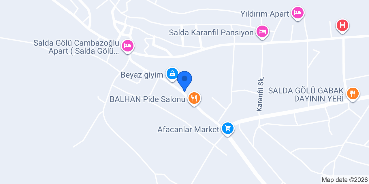 Salda Cevizaltı Kafe konumu