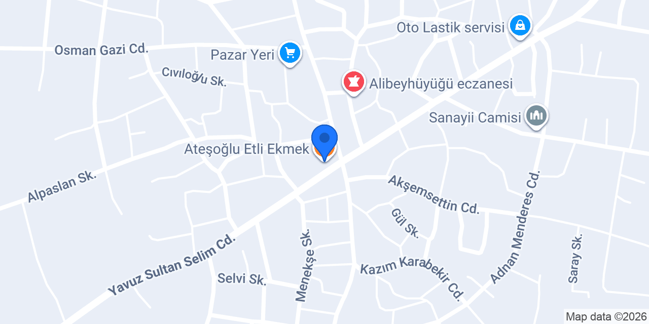 Ateşoğlu Etli Ekmek konumu