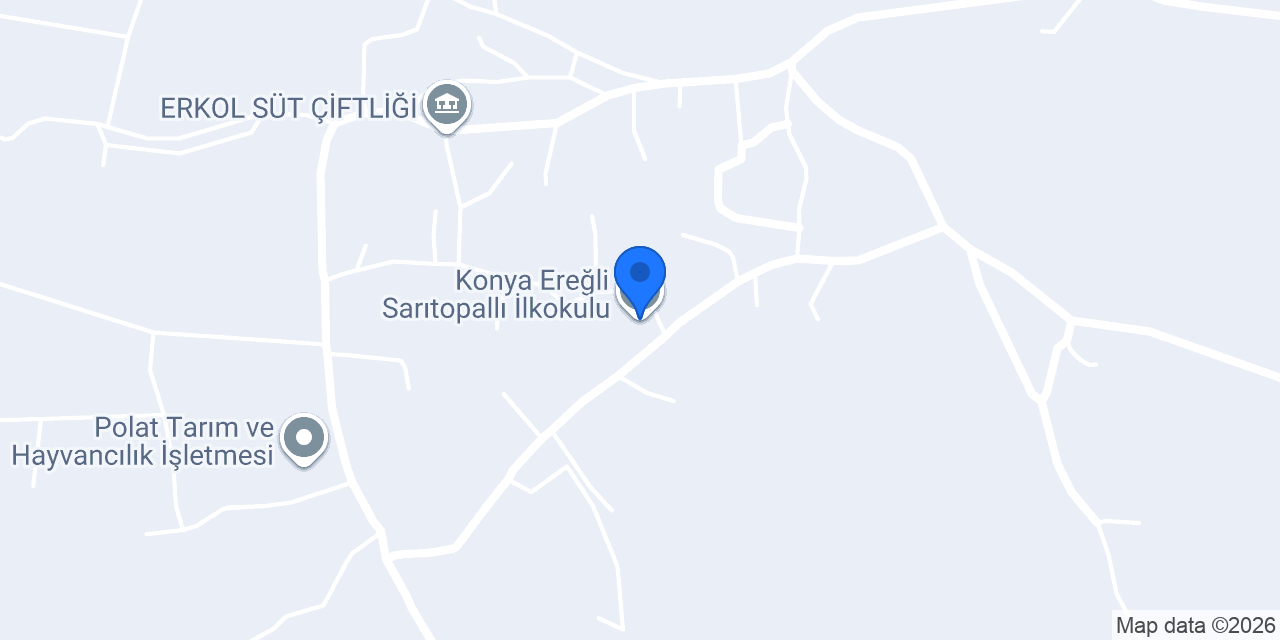 Konya Ereğli Sarıtopallı İlkokulu konumu