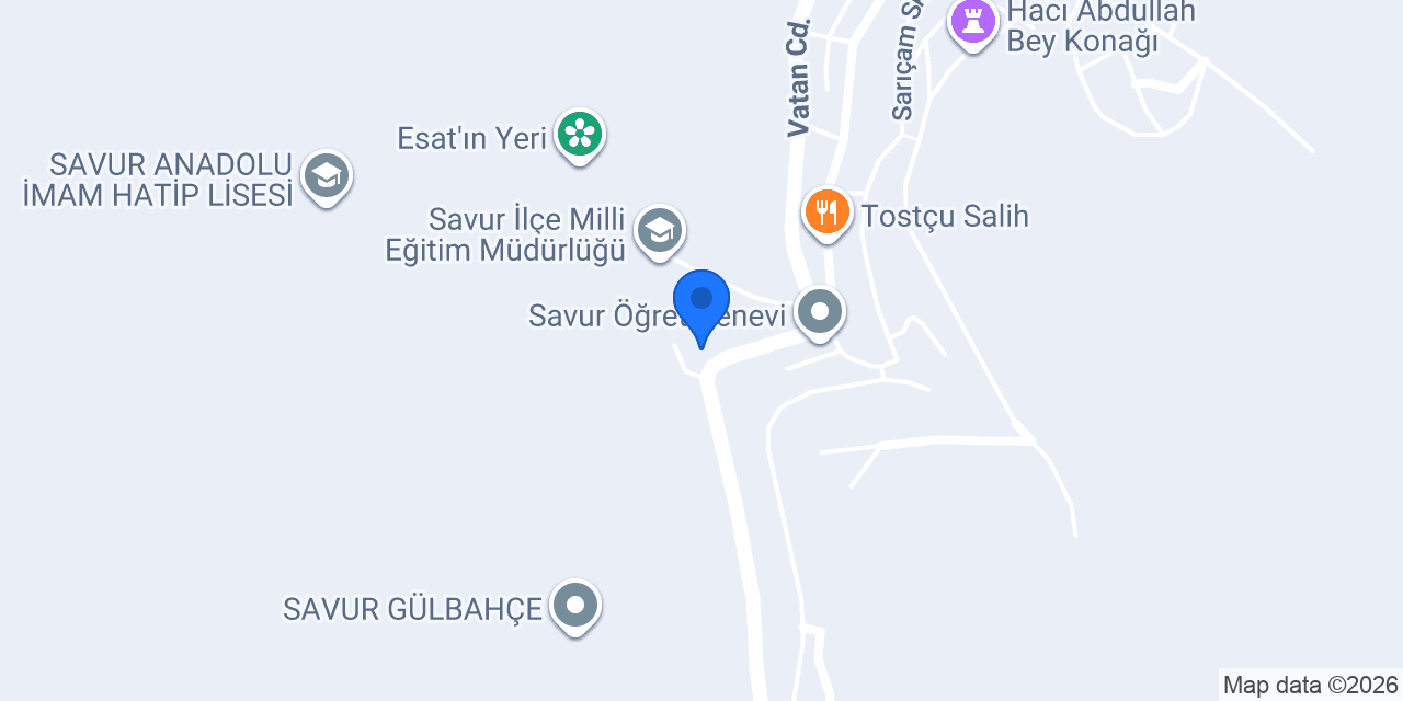 Savur Halk Eğitim Merkezi konumu