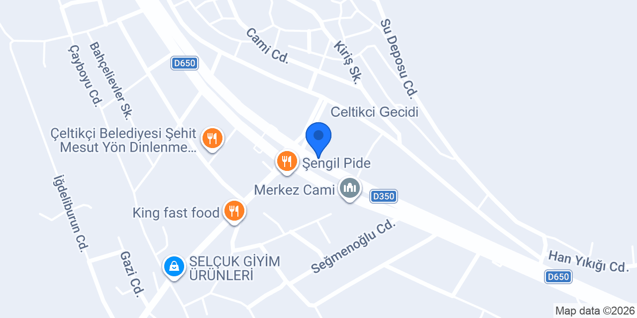 Çeltikçi Kaymakamlığı konumu