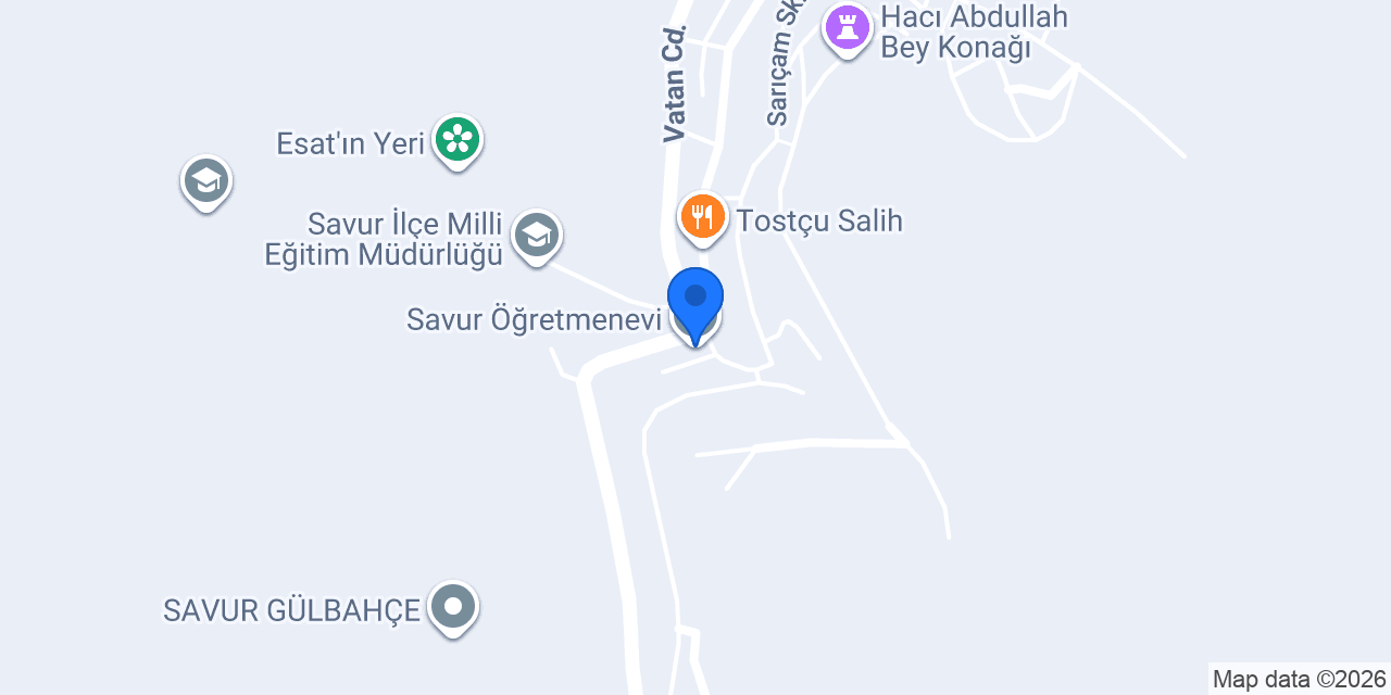 Savur Öğretmenevi konumu
