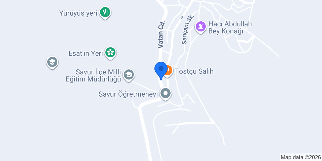 Savur İlçe Jandarma Komutanlığı konumu
