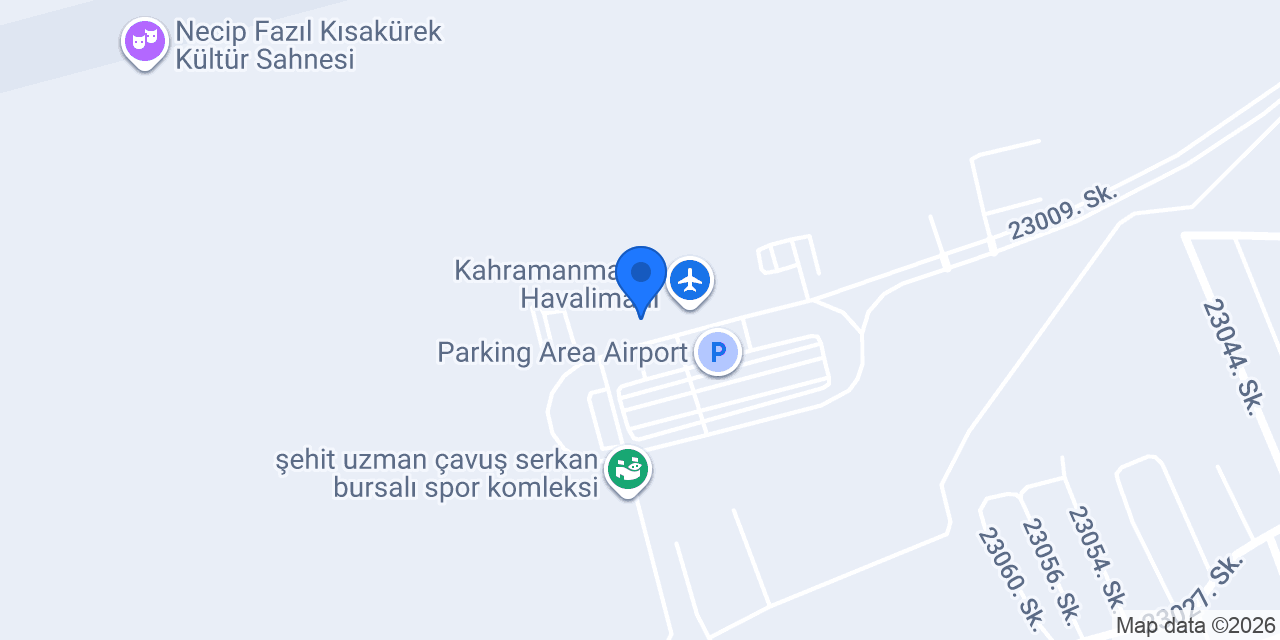 THY A.O. KAHRAMANMARAŞ BİLET SATIŞ OFİSİ konumu