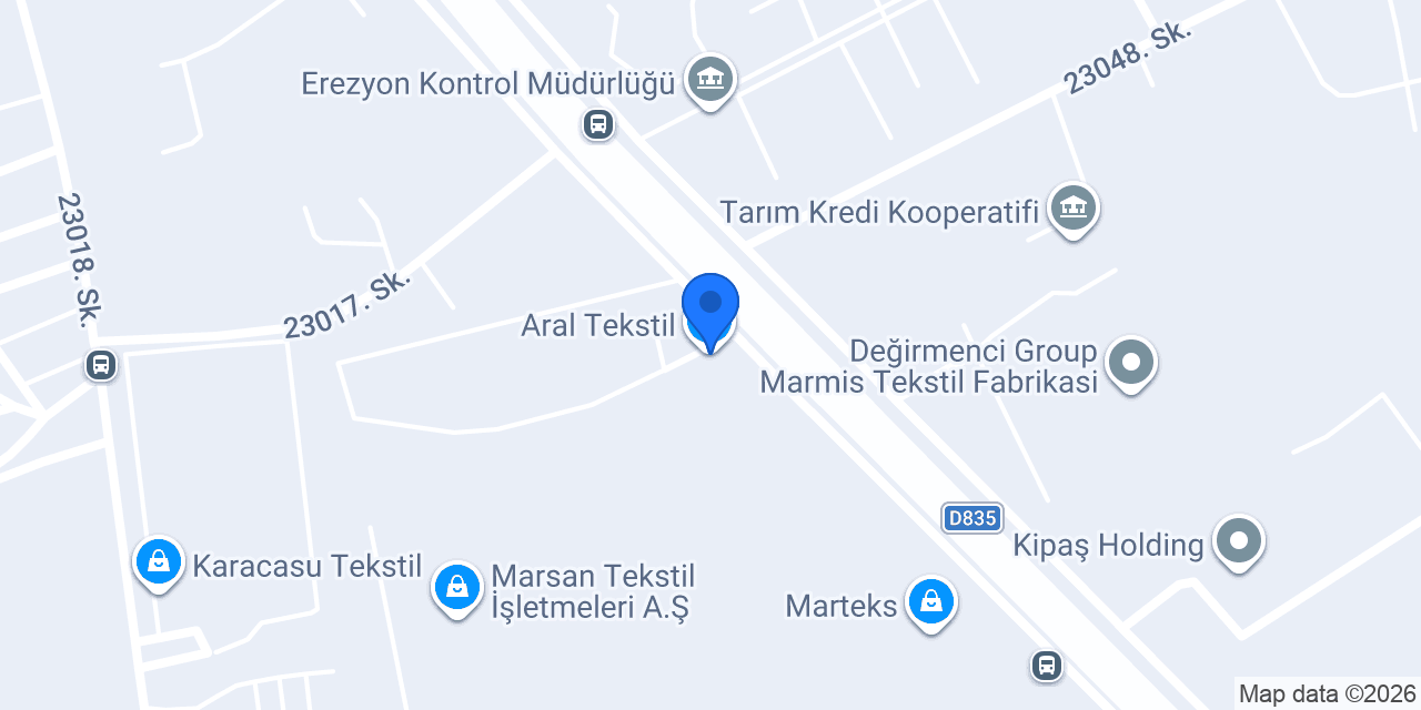 Aral Tekstil konumu