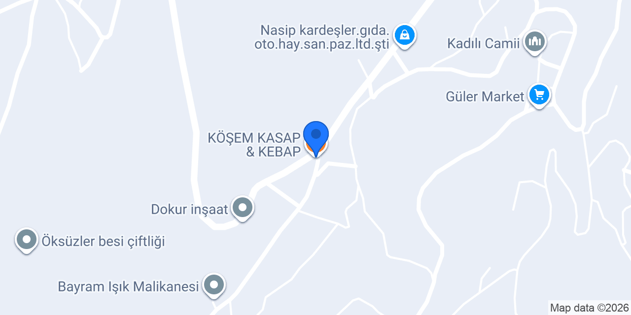 KÖŞEM KASAP & KEBAP konumu