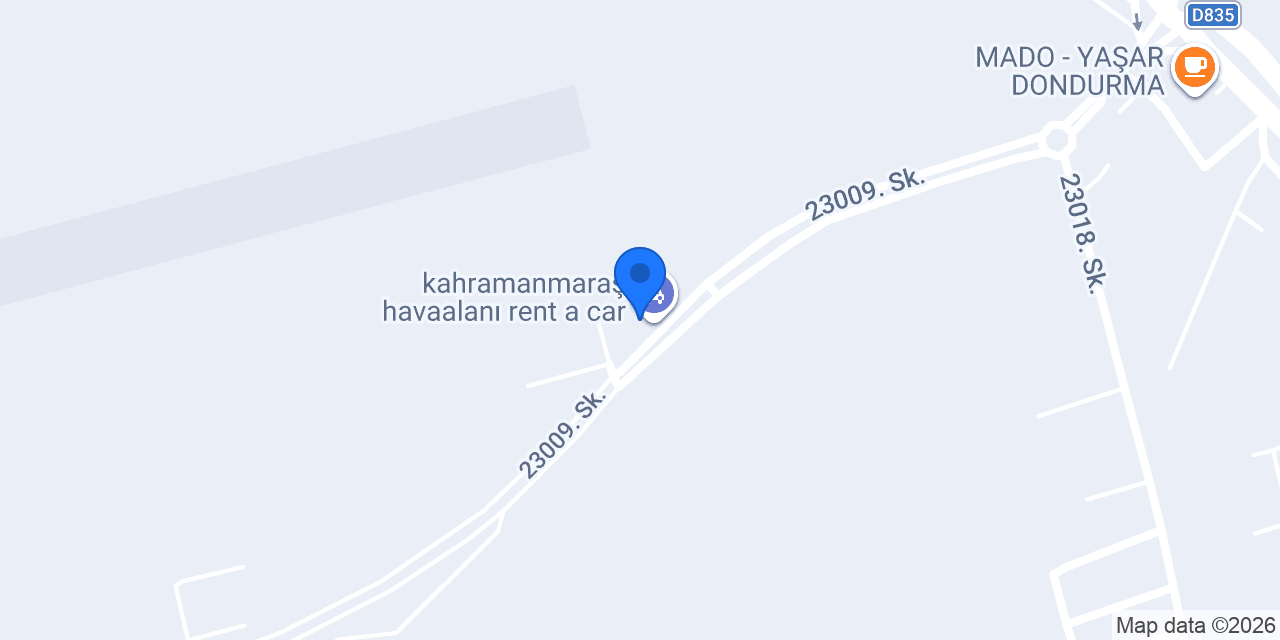 kahramanmaraş havaalanı taksi konumu