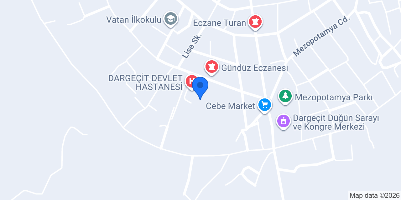 Dargeçit 1 Nolu Aile Sağlık Merkez konumu