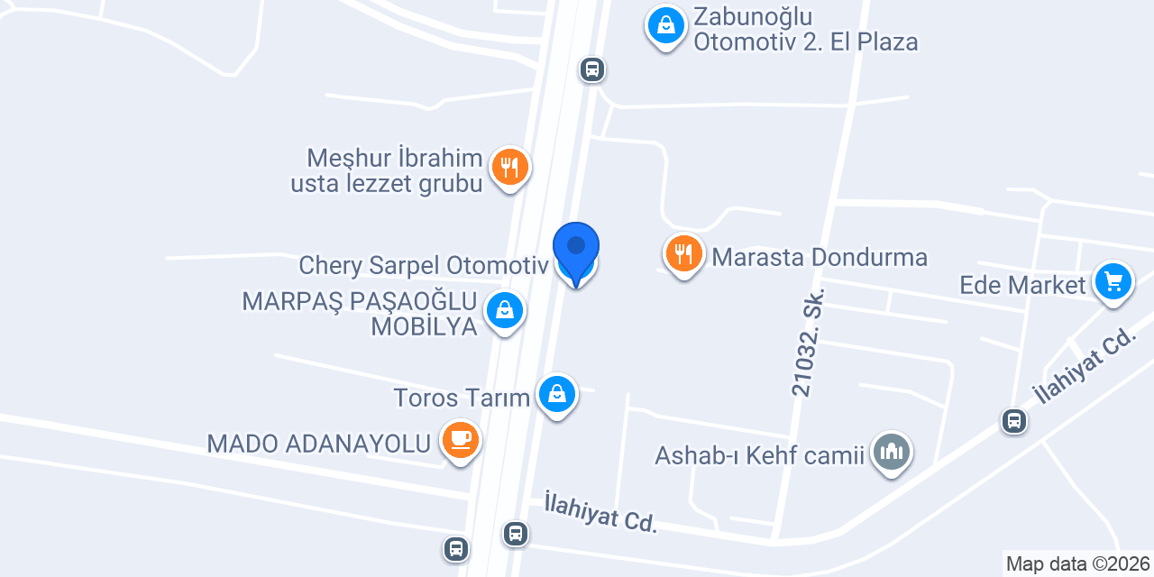 Chery Sarpel Otomotiv konumu