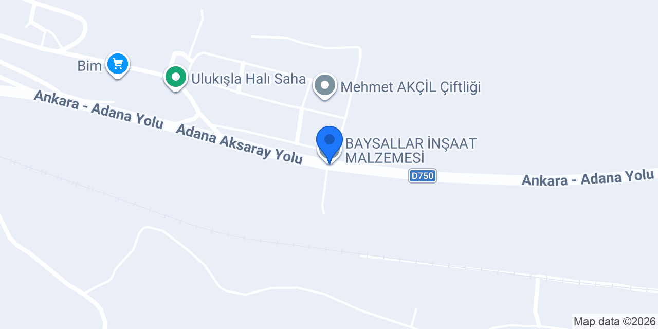 BAYSALLAR İNŞAAT MALZEMESİ konumu