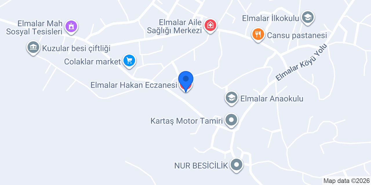Elmalar Hakan Eczanesi konumu