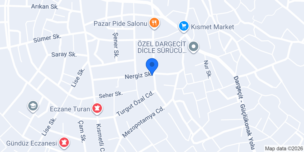 Dargeçit İlçe Nüfus Müdürlüğü konumu