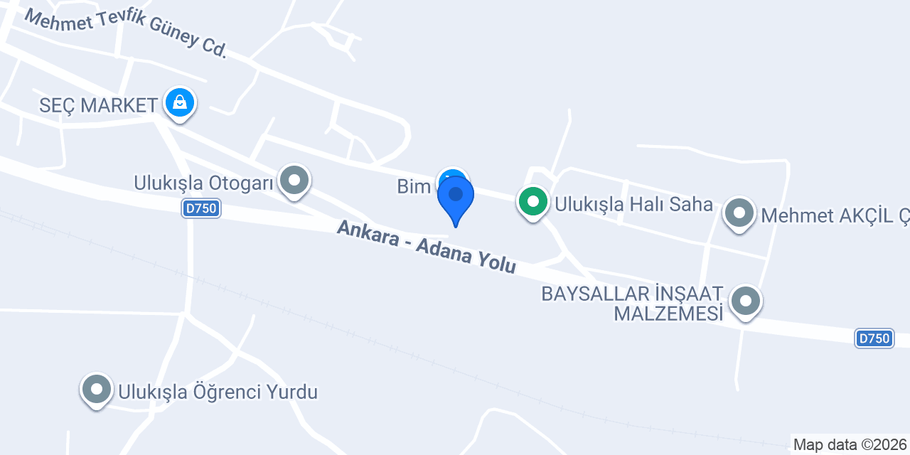 ULUKIŞLA MESLEKİ VE TEKNİK ANADOLU LİSESİ konumu