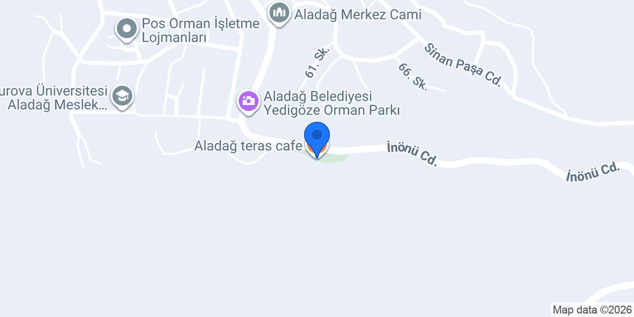 Aladağ teras cafe konumu