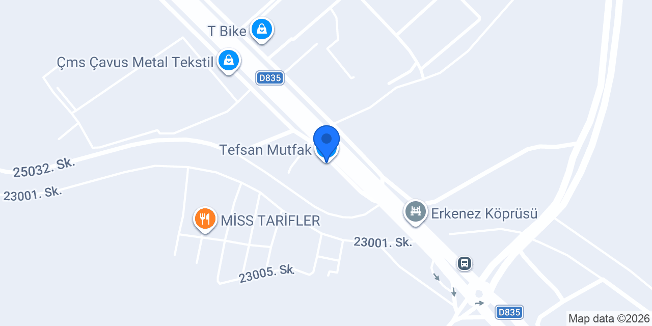 Tefsan Mutfak konumu