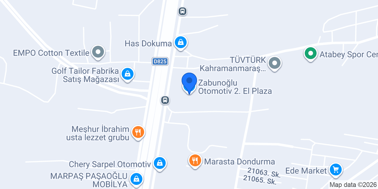 Zabunoğlu Otomotiv 2. El Plaza konumu