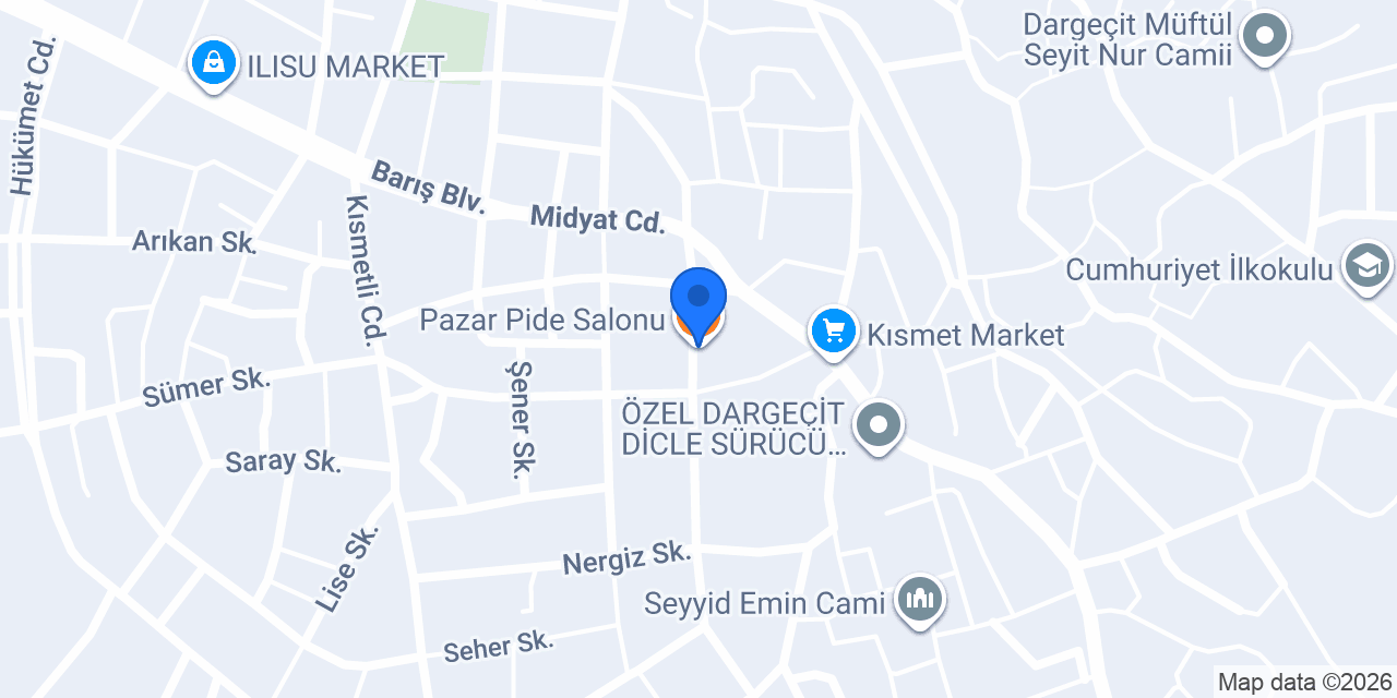 Pazar Pide Salonu konumu