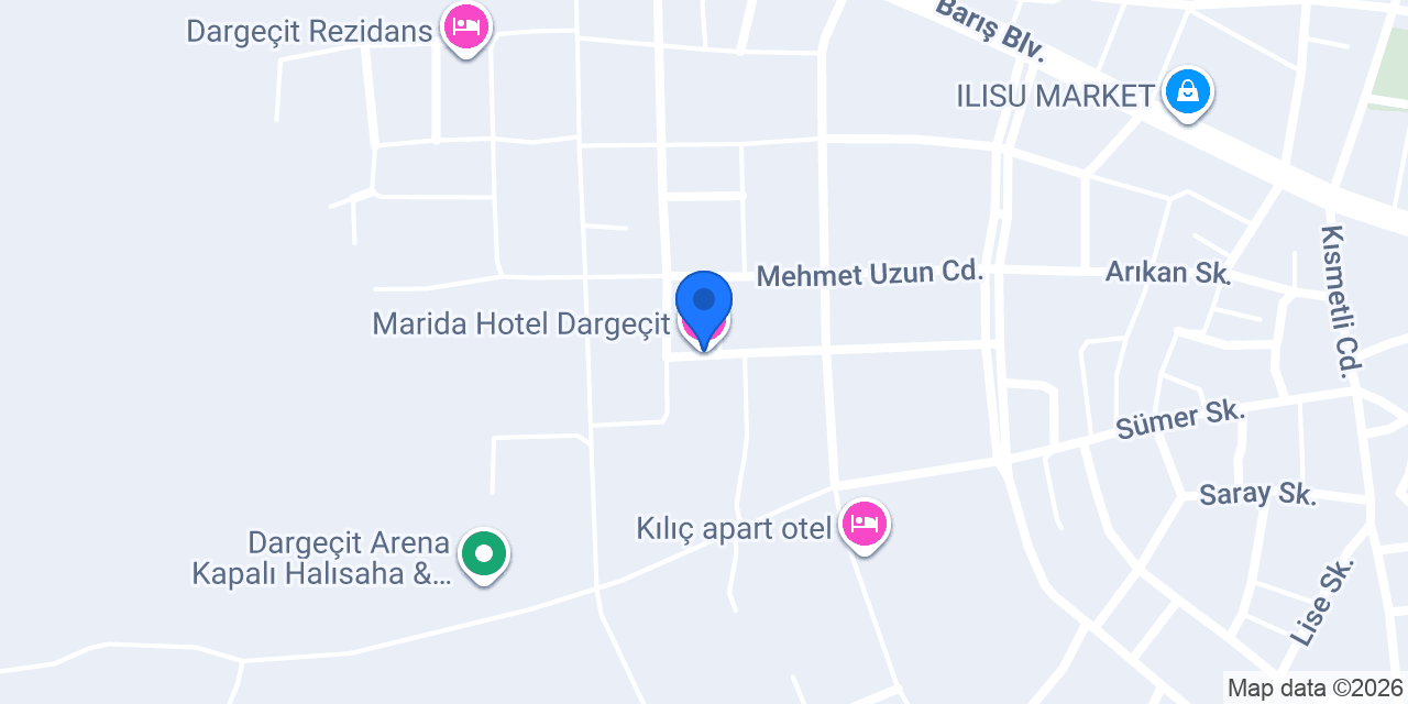 Marida Hotel Dargeçit konumu