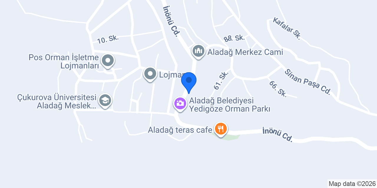 Aladağ Pastanesi konumu