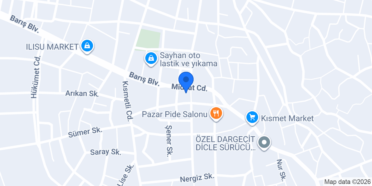 Dargeçit şirin şarküteri konumu