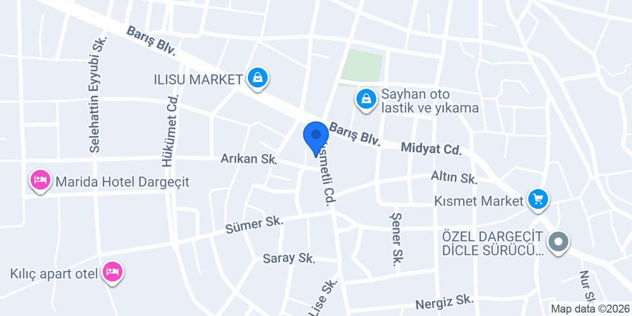 DARGEÇİT BAKLAVACISI konumu
