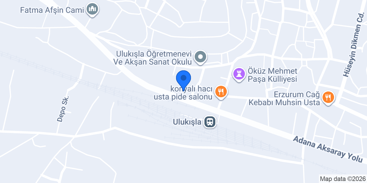 Ulukışla Merkez Aile Sağlık Merkezi konumu